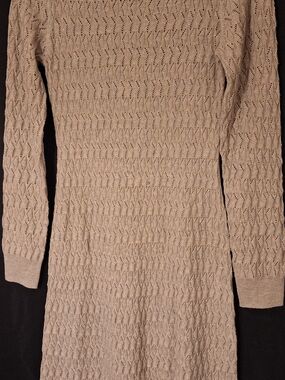GAP Cream Open-Knit Scoop Neck Sweater Dress